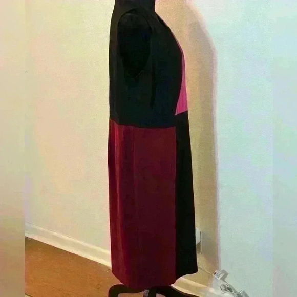 Lane Bryant Pink/Black/Red Colorblock Sleeveless Midi Dress - Picture 4 of 6
